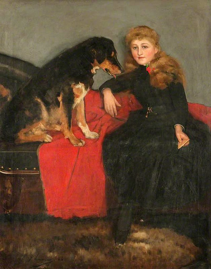 Ritratto di ragazza con cane